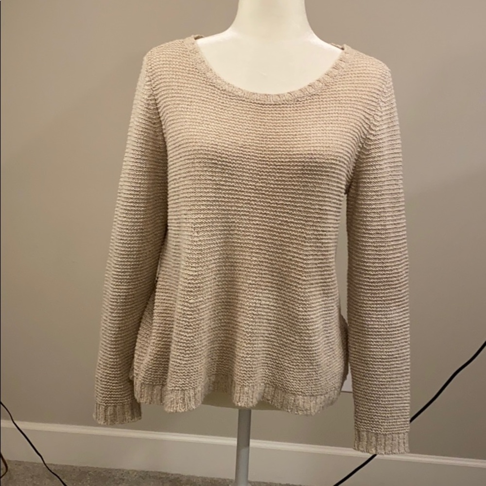 Eileen Fisher Linen Blend Crew Neck Sweater